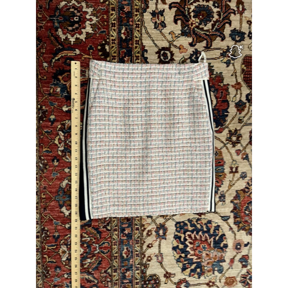 NEW Anthropologie Maeve Tweed Midi Chanel Vibes Color Multi Career wear Skirt